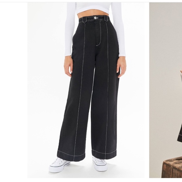 BDG Pintuck Leroy Wide Leg Black Jean - Picture 3 of 10